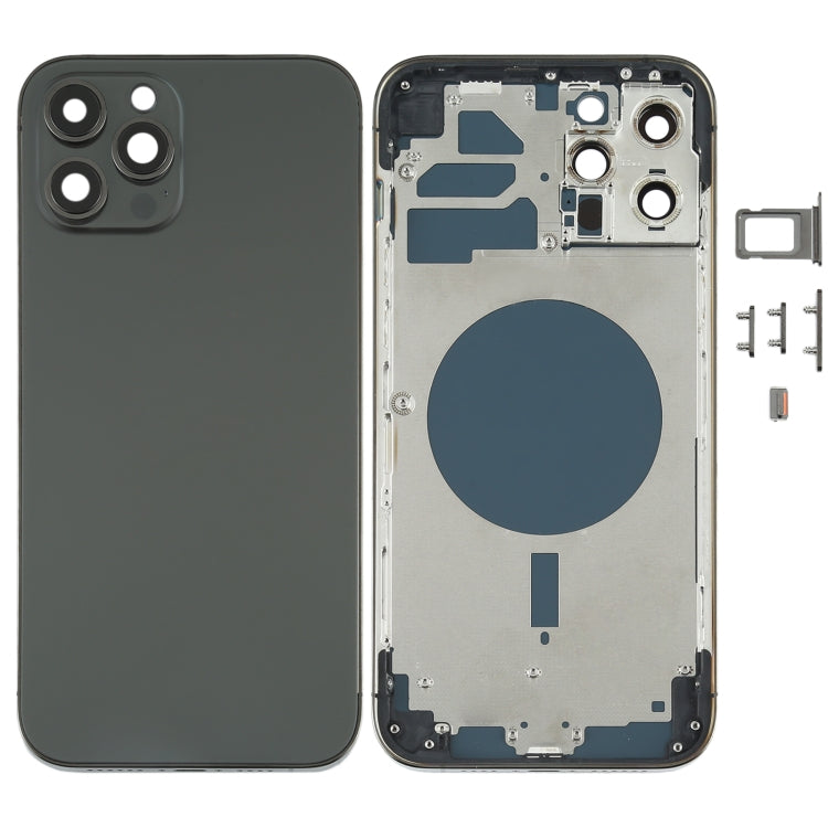 適用於iPhone 12 Pro Max 替換后蓋帶相圈卡托和邊鍵，外殼