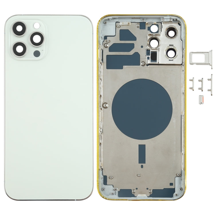 適用於iPhone 12 Pro Max 替換后蓋帶相圈卡托和邊鍵，外殼