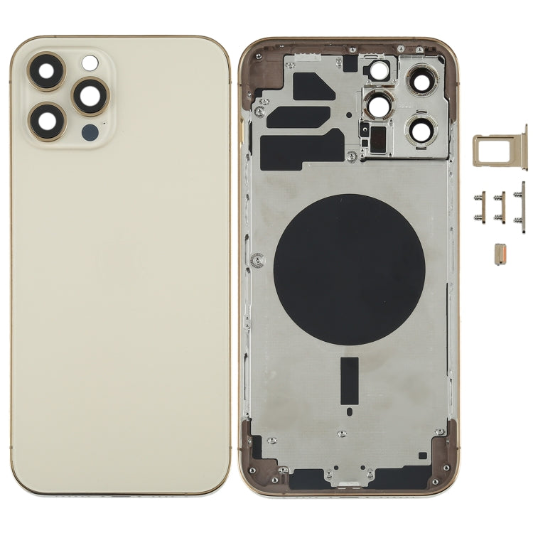 適用於iPhone 12 Pro Max 替換后蓋帶相圈卡托和邊鍵，外殼