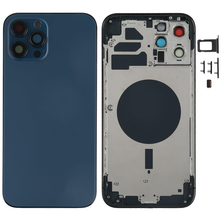適用於iPhone 12 Pro Max 替換后蓋帶相圈卡托和邊鍵，外殼