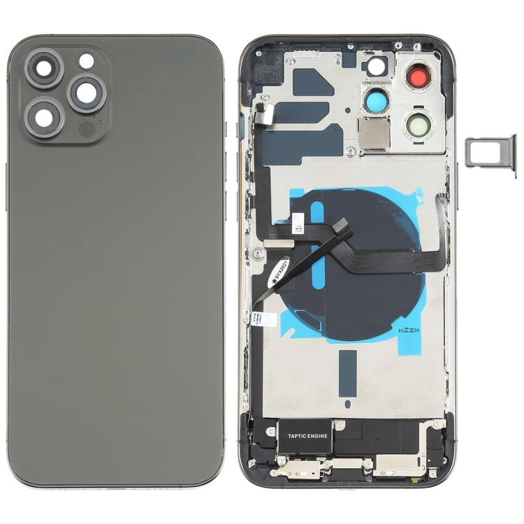 適用於iPhone 12 Pro Max 替換后蓋總成帶邊鍵&無線充電模塊&開機音量排線&卡托&馬達&喇叭&尾插&相圈
