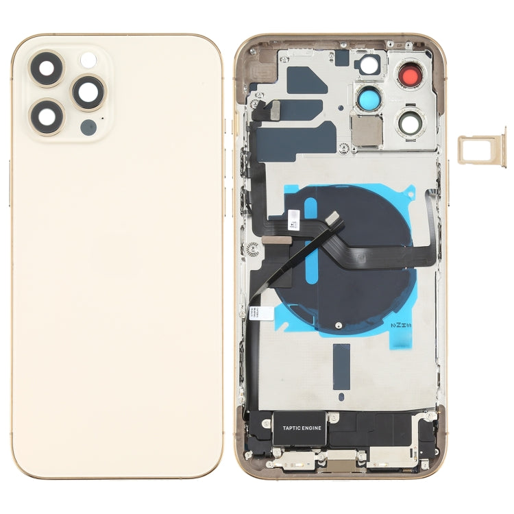 適用於iPhone 12 Pro Max 替換后蓋總成帶邊鍵&無線充電模塊&開機音量排線&卡托&馬達&喇叭&尾插&相圈