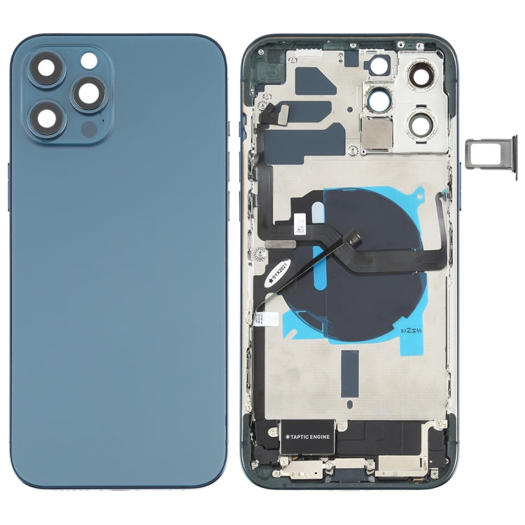適用於iPhone 12 Pro Max 替換后蓋總成帶邊鍵&無線充電模塊&開機音量排線&卡托&馬達&喇叭&尾插&相圈