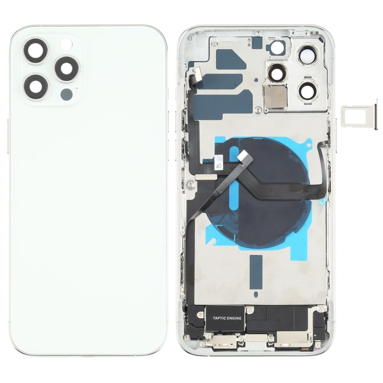 適用於iPhone 12 Pro Max 替換后蓋總成帶邊鍵&無線充電模塊&開機音量排線&卡托&馬達&喇叭&尾插&相圈