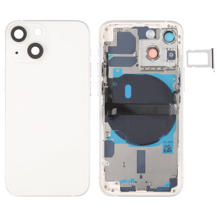 適用於iPhone 13 mini 替換后蓋帶邊鍵&無線充電模塊&開機音量排線&卡托