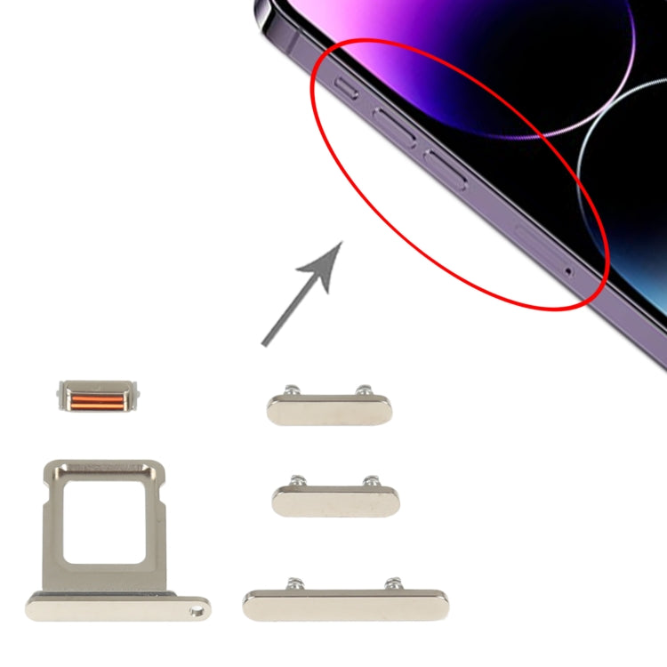 適用於 iPhone 14 Pro Max SIM卡卡托帶開機音量鍵套裝