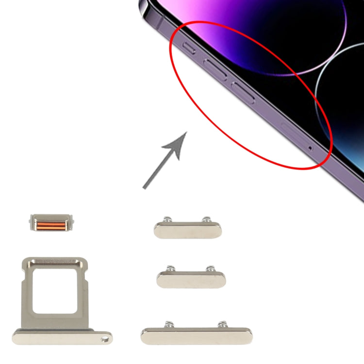 適用於 iPhone 14 Pro SIM卡卡托帶開機音量鍵套裝