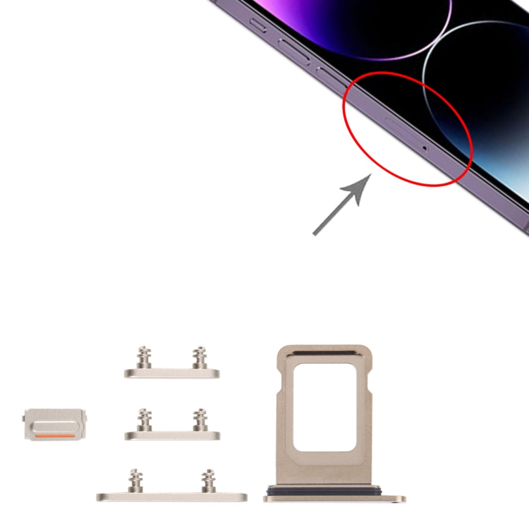 適用於 iPhone 14 Pro 雙SIM卡卡托帶開機音量鍵套裝