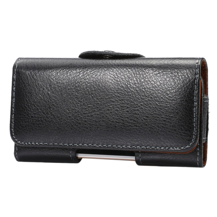 適用於蘋果iPhone SE & 5s & 5 & 4S 等4寸相同規模機型通用 皮革荔枝紋可旋轉背夾扣上下開橫套掛腰包