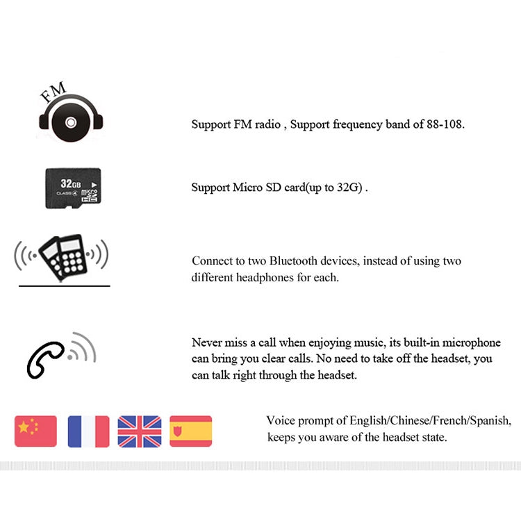 Bluedio T2+ 頭戴式立體聲藍牙耳機 內置麥克風插內存卡及收音機