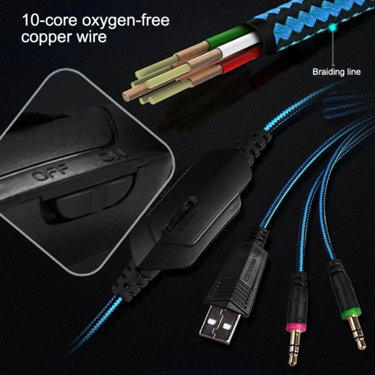 KOTION EACH G2000二代 頭戴式遊戲耳機帶麥克風和LED燈