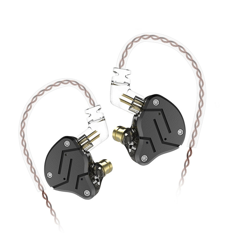 KZ ZSN 圈鐵動鐵四核線控入耳式重低音HiFi耳機不帶麥克風