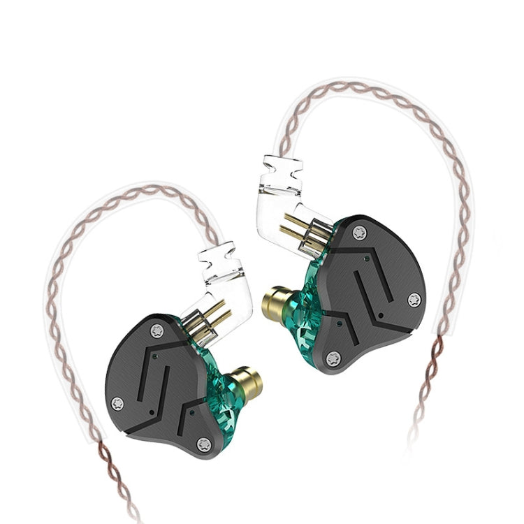 KZ ZSN 圈鐵動鐵四核線控入耳式重低音HiFi耳機不帶麥克風