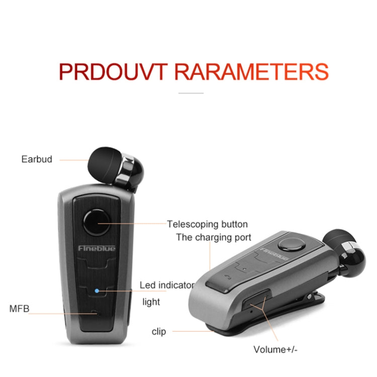 佳藍 F910 CSR4.1伸縮線來電智能震動防盜藍牙耳機