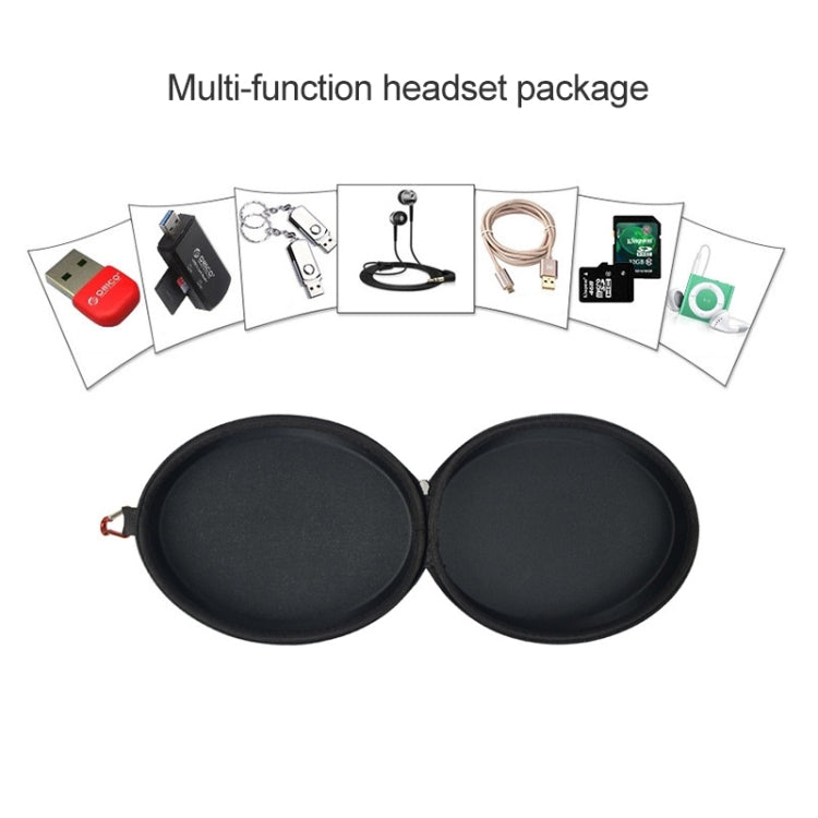 便攜EVA防震多功能收納包適用於索尼摺疊頭戴式大耳機，尺寸：185 x 135 x 70mm