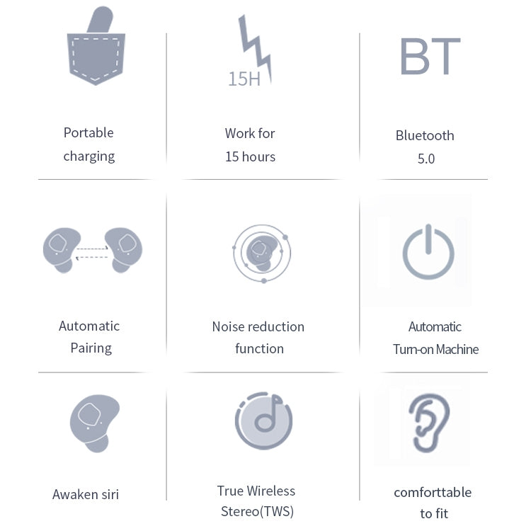 Q2 TWS藍牙5.0雙耳立體聲無線運動藍牙耳機