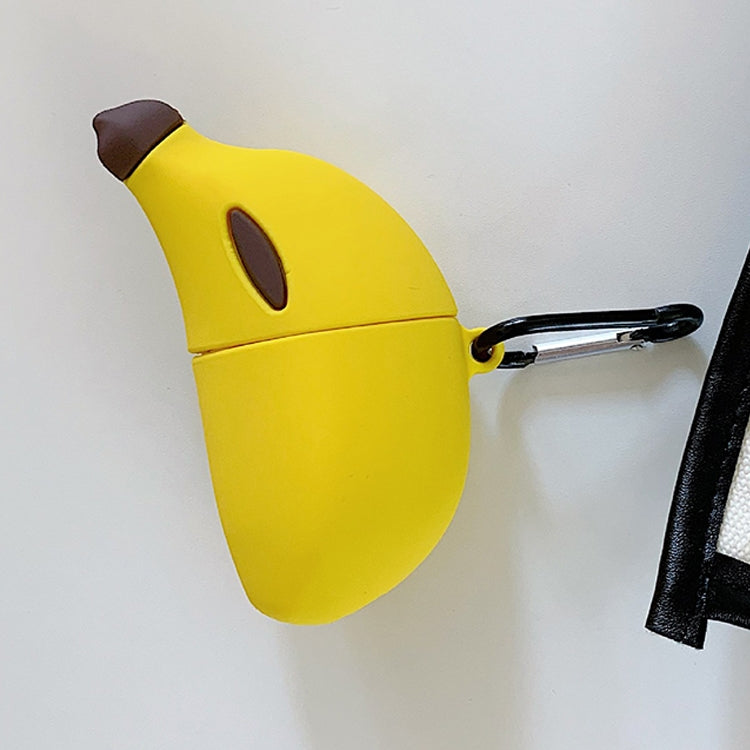 適用於蘋果 AirPods 1 / 2代 無線藍牙耳機立體香蕉硅膠防摔保護套