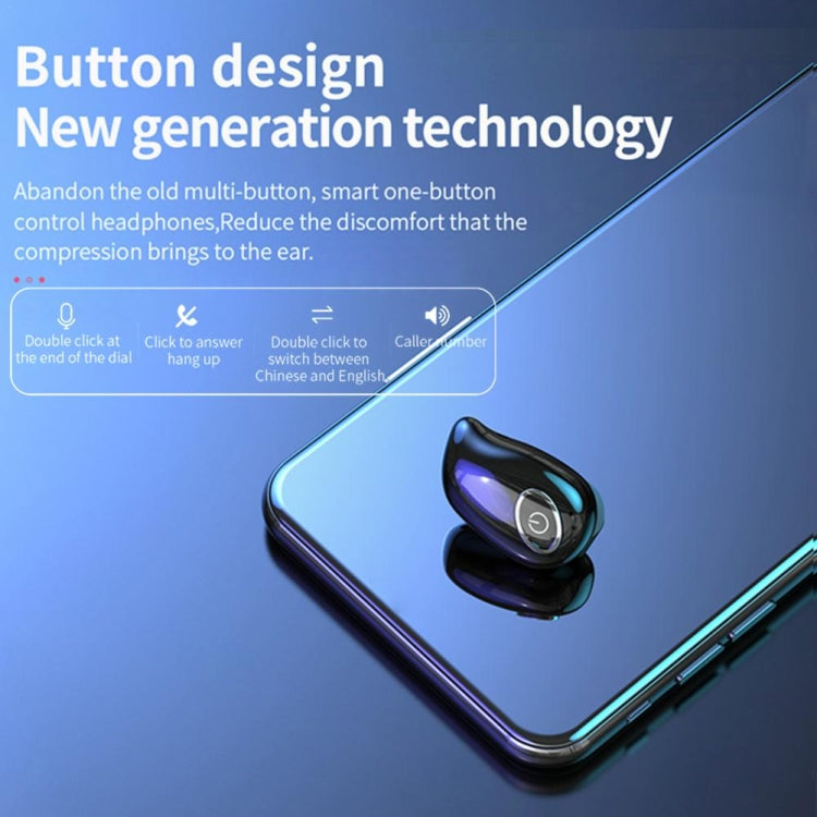 V21 迷你單耳入耳式立體聲無線藍牙5.0耳機 帶充電倉