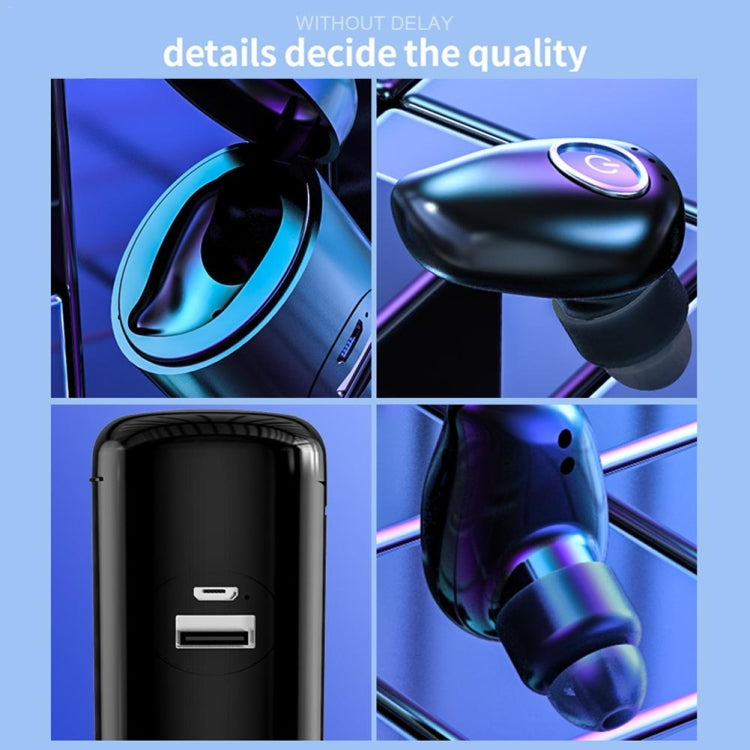 V21 迷你單耳入耳式立體聲無線藍牙5.0耳機 帶充電倉