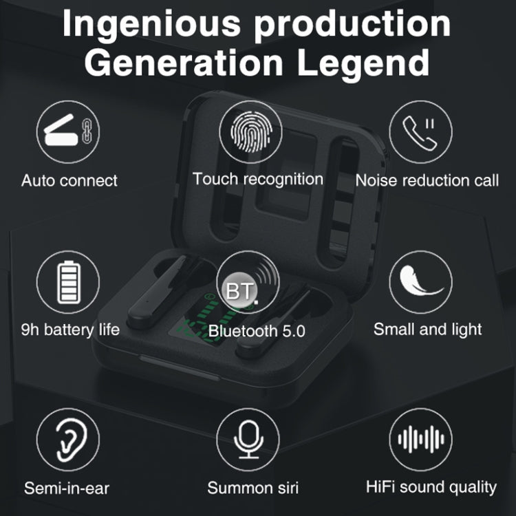 P100pro TWS 藍牙5.0觸控無線藍牙耳機帶充電盒&LED智能數顯，支持Siri&通話