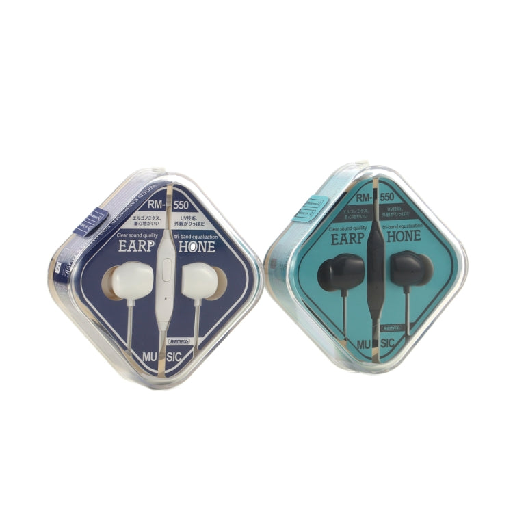 REMAX RM-550 3.5mm渡金插針 立體聲入耳式音樂耳機帶線控 麥克風, 支持免提通話