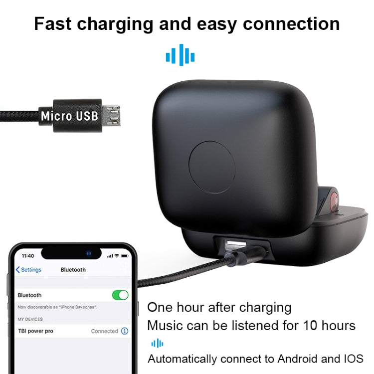 Q83 無線掛耳式運動藍牙耳機帶充電盒，支持三屏電量显示&充電寶