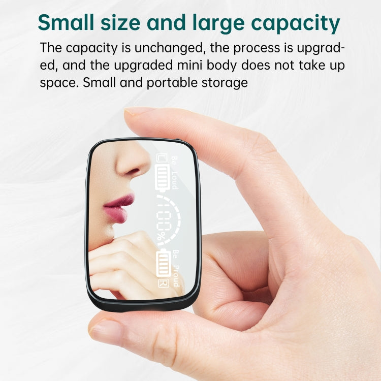 M9 藍牙5.1 TWS鏡面數顯無線藍牙耳機帶充電倉手電筒，支持觸控&Siri&電量显示