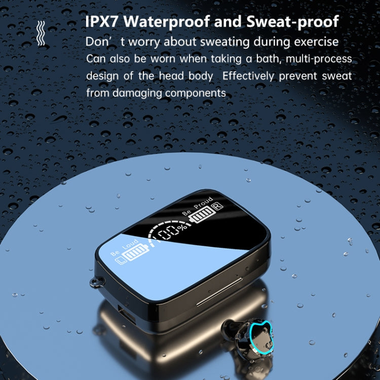 M9 藍牙5.1 TWS鏡面數顯無線藍牙耳機帶充電倉手電筒，支持觸控&Siri&電量显示