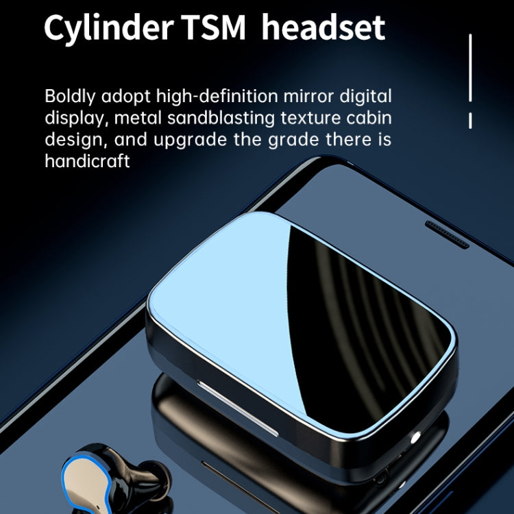 M9 藍牙5.1 TWS鏡面數顯無線藍牙耳機帶充電倉手電筒，支持觸控&Siri&電量显示