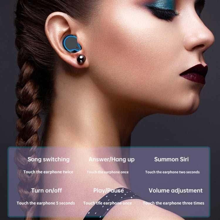 M9 藍牙5.1 TWS鏡面數顯無線藍牙耳機帶充電倉手電筒，支持觸控&Siri&電量显示