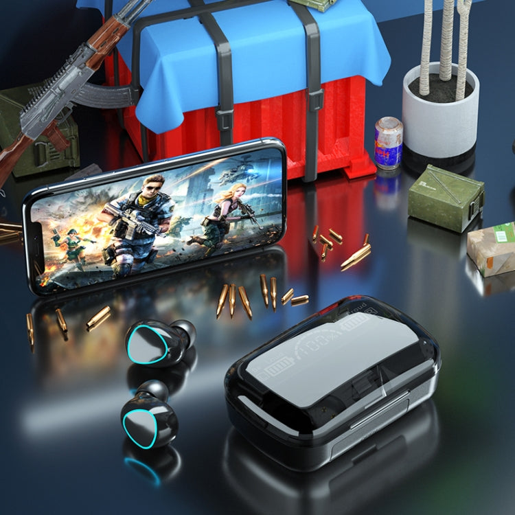 M10 藍牙5.1TWS數顯無線藍牙耳機帶充電倉，支持觸控&Siri&電量显示