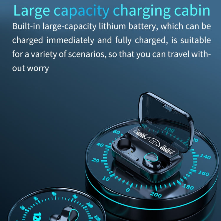 M10 藍牙5.1TWS數顯無線藍牙耳機帶充電倉，支持觸控&Siri&電量显示