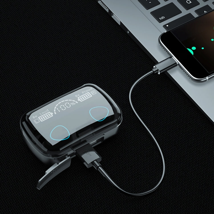 M10 藍牙5.1TWS數顯無線藍牙耳機帶充電倉，支持觸控&Siri&電量显示
