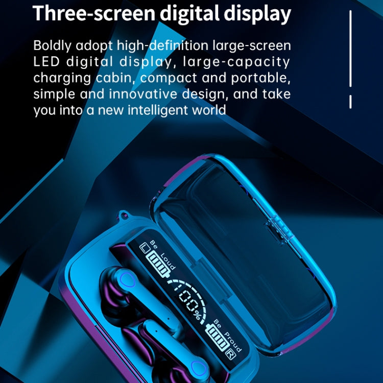 M19 藍牙5.1 TWS數顯無線藍牙耳機帶充電倉，支持觸控&Siri&電量显示