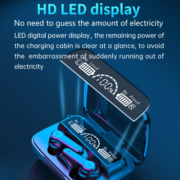 M19 藍牙5.1 TWS數顯無線藍牙耳機帶充電倉，支持觸控&Siri&電量显示