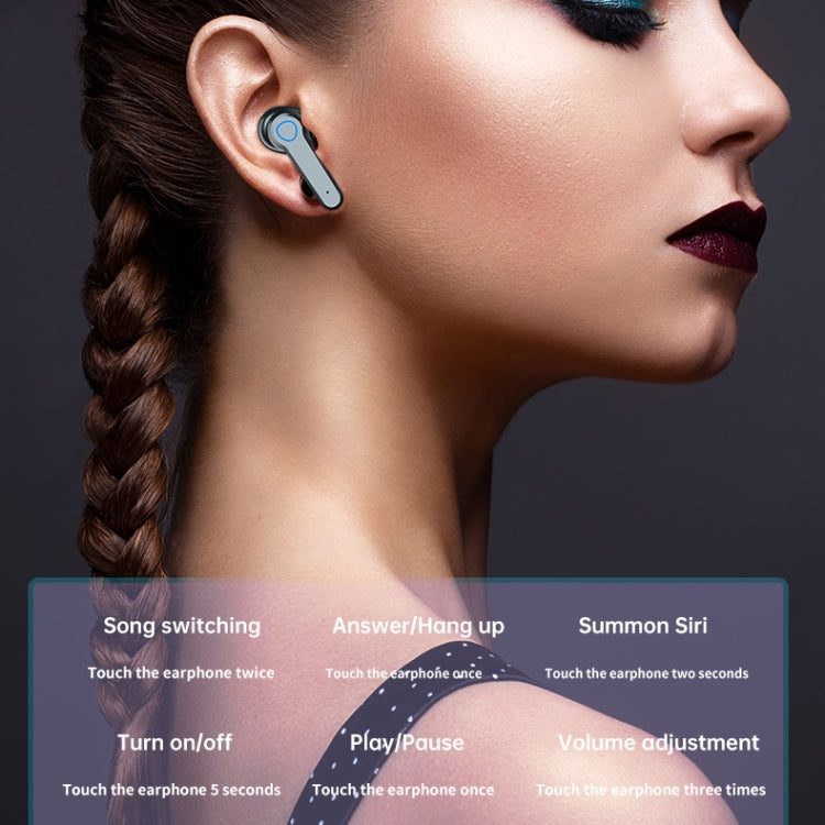 M19 藍牙5.1 TWS數顯無線藍牙耳機帶充電倉，支持觸控&Siri&電量显示