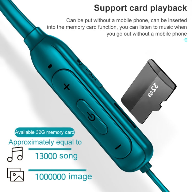 M61藍牙5.1 商務運動磁吸金屬立體聲掛脖式藍牙耳機