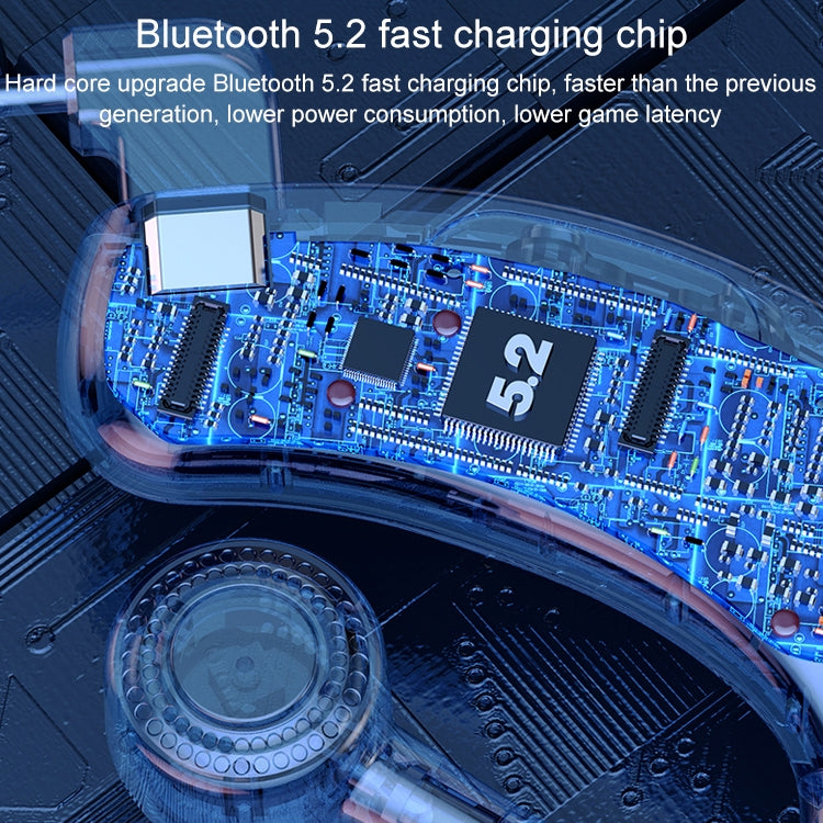 V12 藍牙5.2 商務款掛耳式智能LED數顯無線藍牙耳機帶充電倉