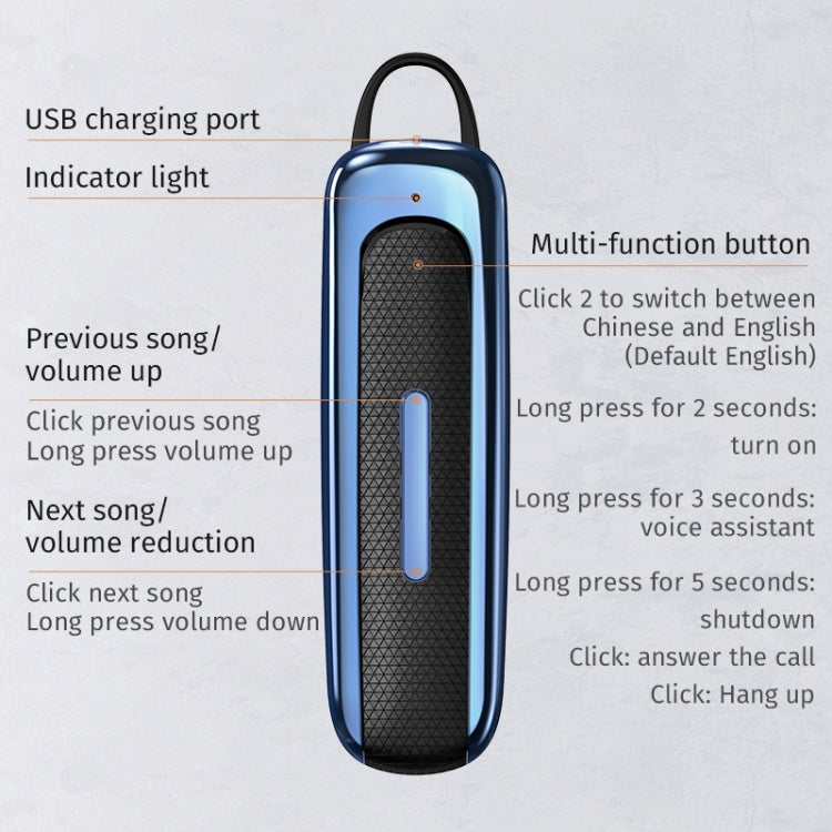 E1 智能降噪單邊掛耳式藍牙耳機