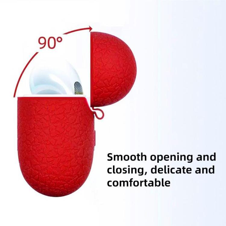 適用於AirPods Pro 三代 荔枝紋硅膠無線耳機保護套