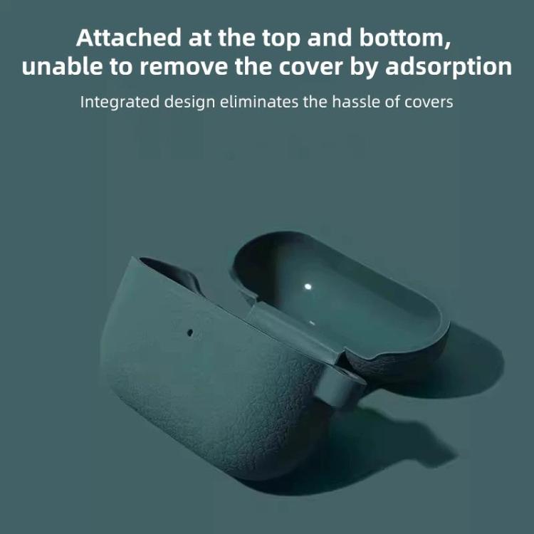 適用於AirPods Pro 三代 荔枝紋硅膠無線耳機保護套