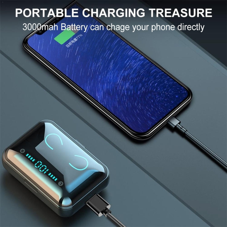 F9-5U 四條杠呼吸燈+數顯降噪觸控藍牙耳機帶充電盒