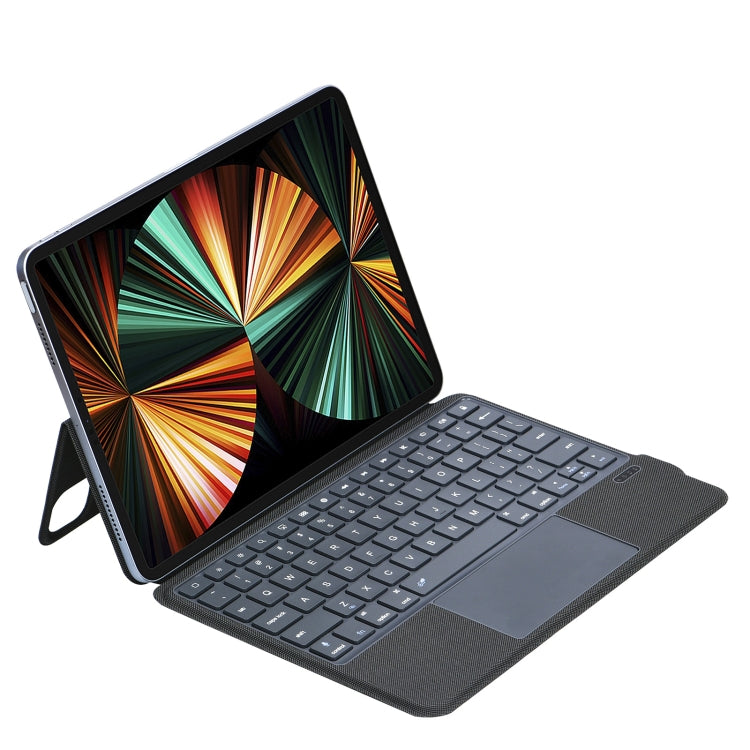 P3125-6 Grid Bluetooth Keyboard Leather Case with Touch Pad For iPad Air 11 2024 / Air 5 10.9 2022 / Air 4 10.9 2020 / iPad Pro 11 2021/2020/2018