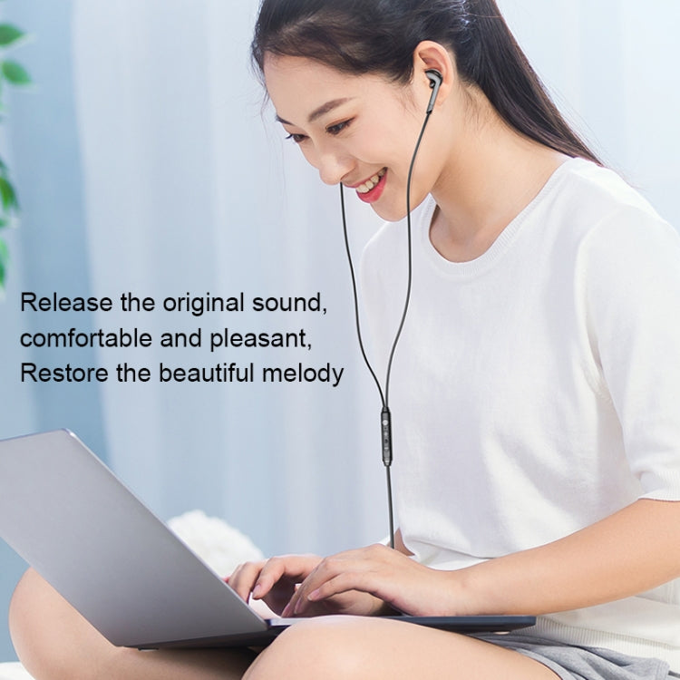 蘭士頓 V6 3.5mm 雙插頭有線入耳式耳機帶麥克風，線長：2m