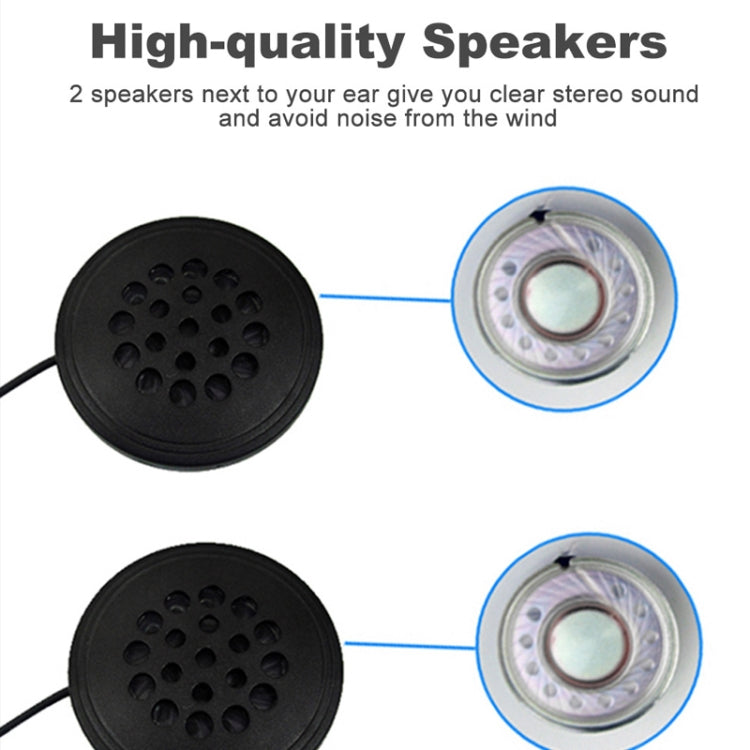T33 3.5mm接口音樂通話摩托車頭盔有線耳機，線長：1.2m
