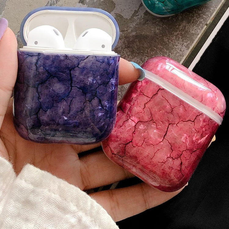 適用於蘋果 AirPods 1/2代 海苔紋TPU防摔耳機保護殼