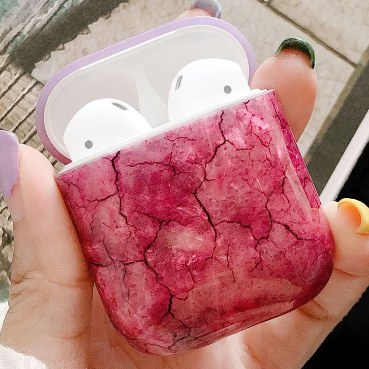 適用於蘋果 AirPods 1/2代 海苔紋TPU防摔耳機保護殼