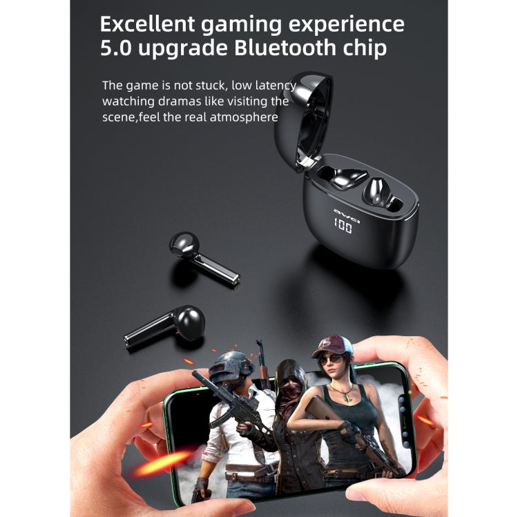 awei T28P 藍牙V5.0 TWS運動LED显示藍牙耳機 帶充電倉