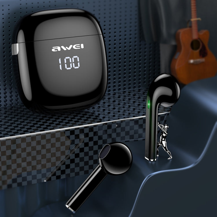 awei T28P 藍牙V5.0 TWS運動LED显示藍牙耳機 帶充電倉