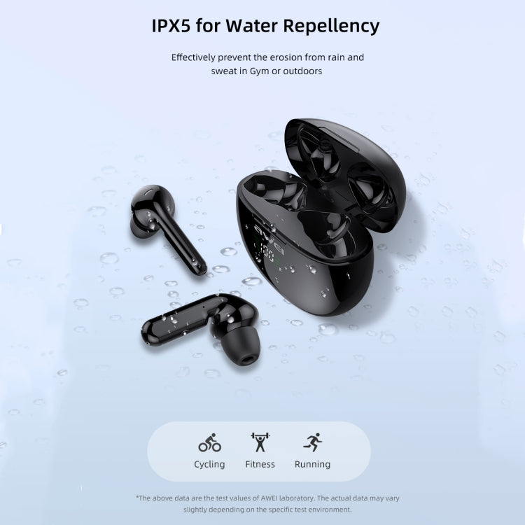 awei T15P 藍牙V5.0 TWS運動LED显示藍牙耳機 帶充電倉